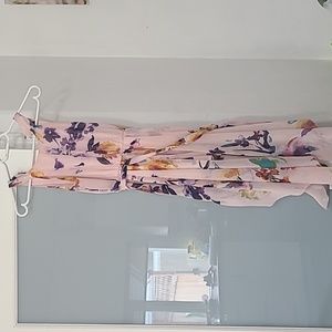 Girls pink floral and flowy dress